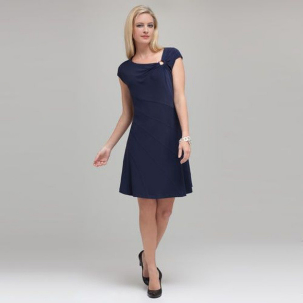 JNY Swirl Seam Ring Dress